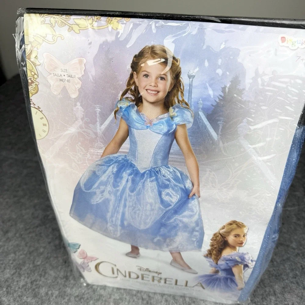 Disney Cinderella BRAND NEW Deluxe Halloween Costume Child Youth Medium 7-8